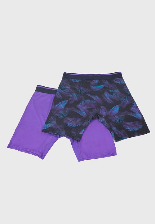 Bóxer Hombre Bipack Deportivo Mix Morado
