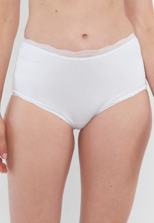 Pack Calzón Mujer Alto Cotton Azul - Blanco