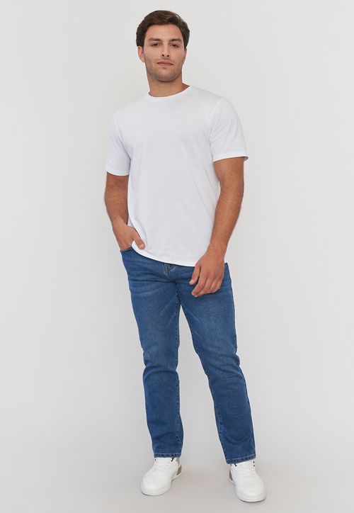 Jeans Hombre Straight Fit Color Azul Claro Clásico