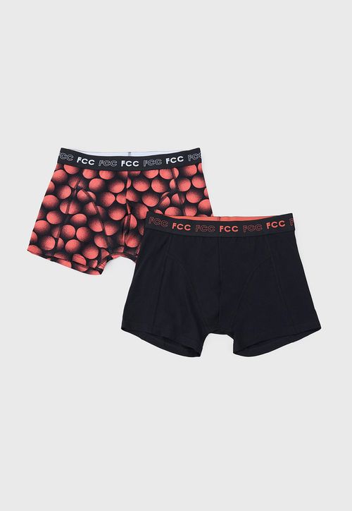 Bóxer Hombre Bipack Print Mix Rojo/Negro