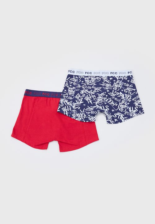 Bóxer Hombre Bipack Print Mix Azul/Rojo