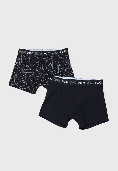Bóxer Hombre Bipack Print Mix Negro