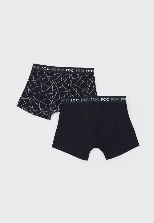 Bóxer Hombre Bipack Print Mix Negro