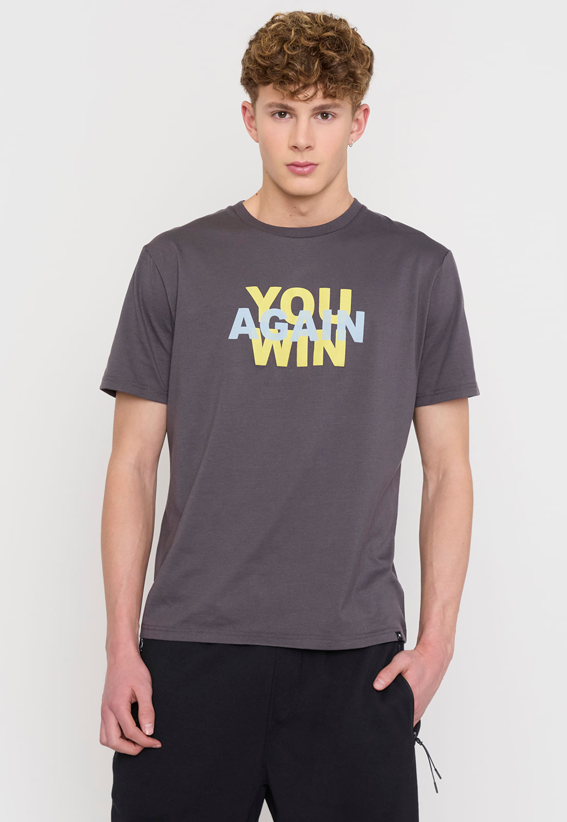 Polera Hombre Deportiva Fun Lettering Charco