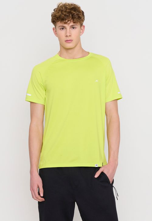 Polera Hombre Deportiva Mesh Amarillo
