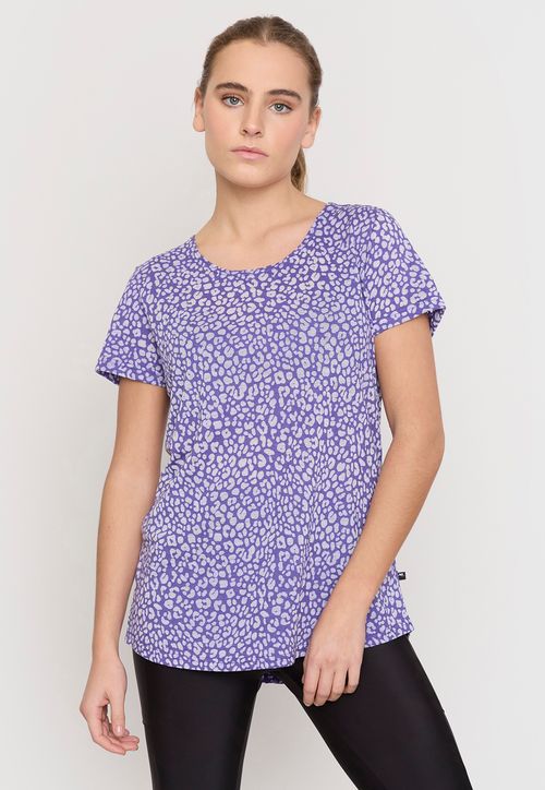 Polera Mujer Deportiva Relaxed Animal Morado