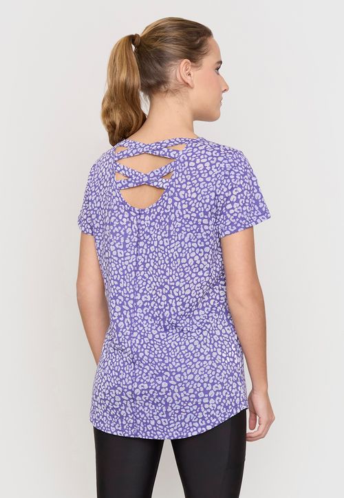 Polera Mujer Deportiva Relaxed Animal Morado