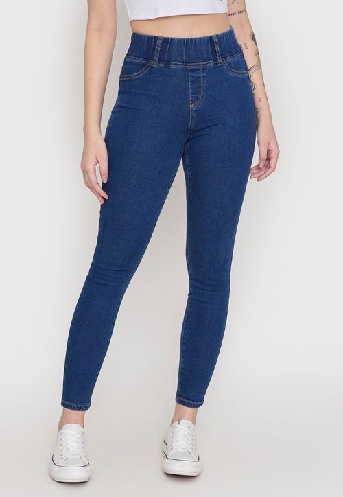 Jeans Mujer Leggins Skinny Azul Oscuro