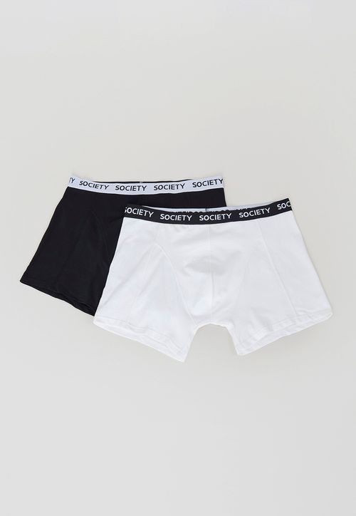 Bóxer Hombre Bipack Mix Negro/Blanco Liso