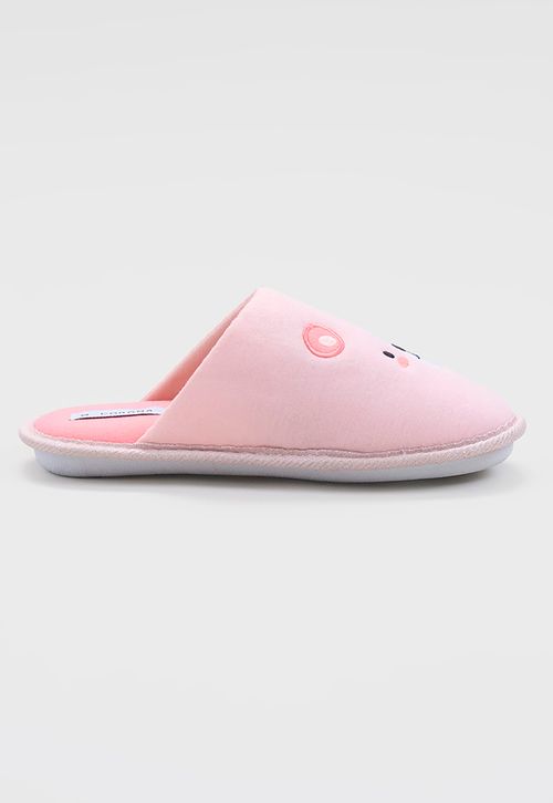 Pantufla Mujer Detalles Lurex Perla
