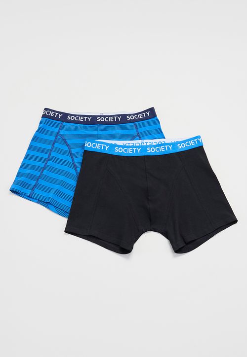 Bóxer Hombre Bipack Mix Líneas Azul/Negro