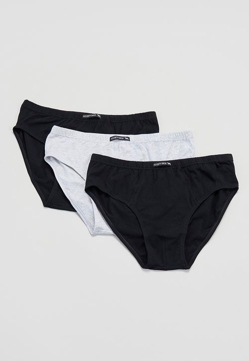 Slip Hombre Tripack Mix Negro