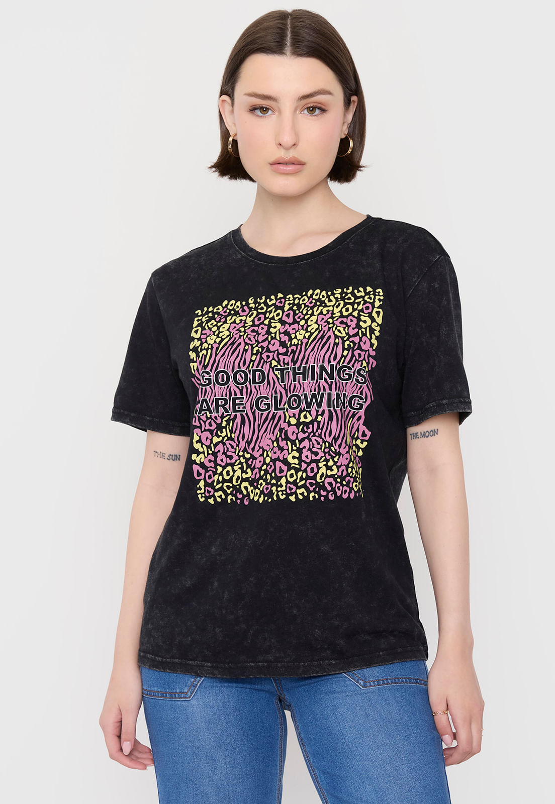 Polera Mujer Folia Negro