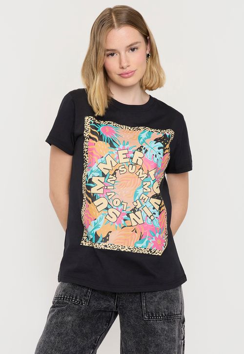 Polera Mujer Summer Fun Oversize Negro