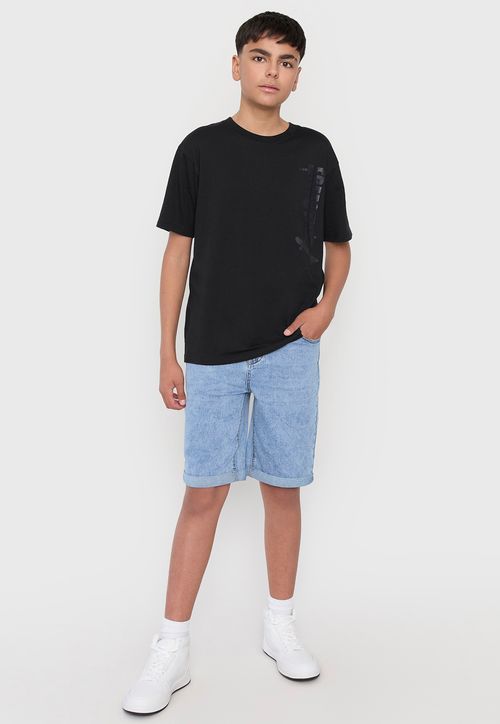 Short Niño Teen Denim Color Azul Claro