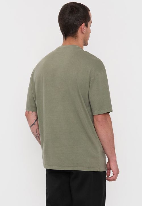 Polera Hombre Oversize Verde Liso