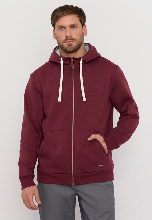 Polerón Hombre Burdeo Full Zipper