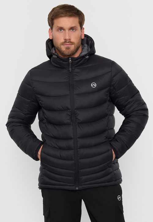 Parka Outdoor Hombre Negro Lisa