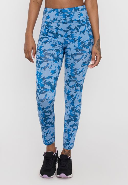 Calza Deportiva Mujer Skinny Full Print Azul