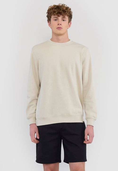 Polerón Hombre R-Neck Liso Ecru
