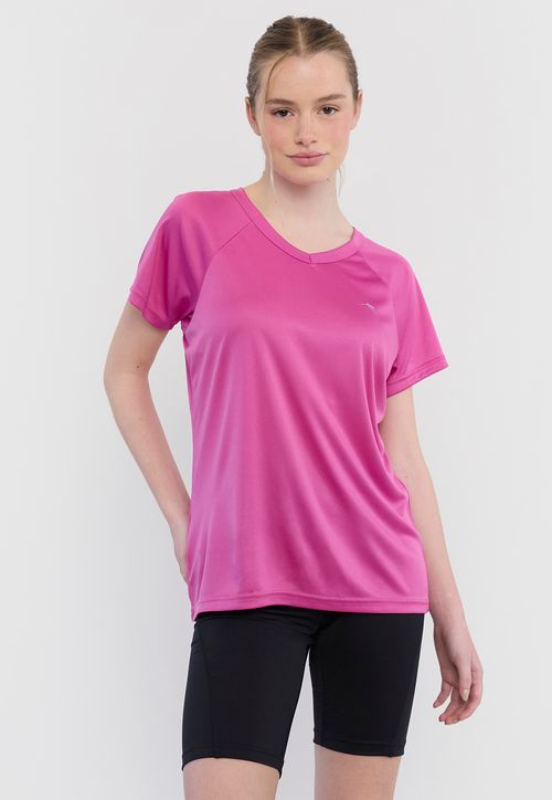 Polera Mujer Deportiva Morado V-Neck