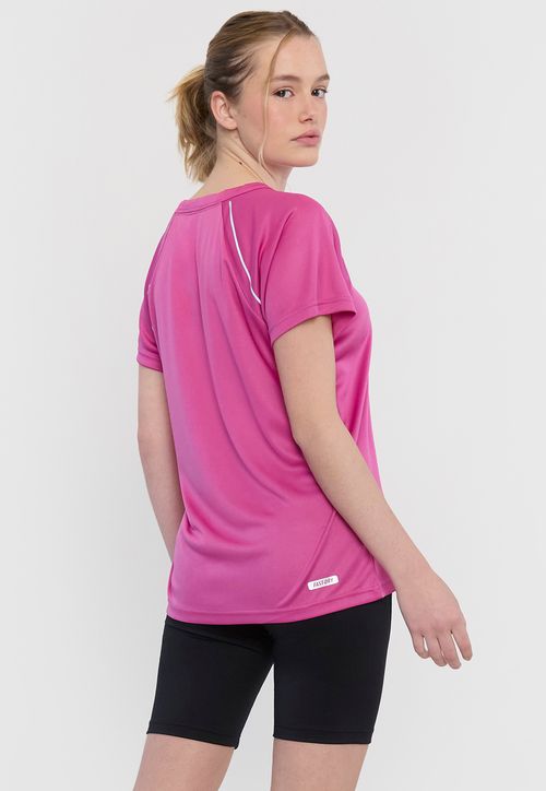Polera Mujer Deportiva Morado V-Neck