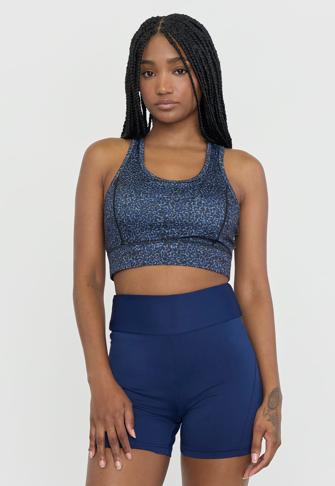Peto Mujer Deportivo Básico Cut Out Navy