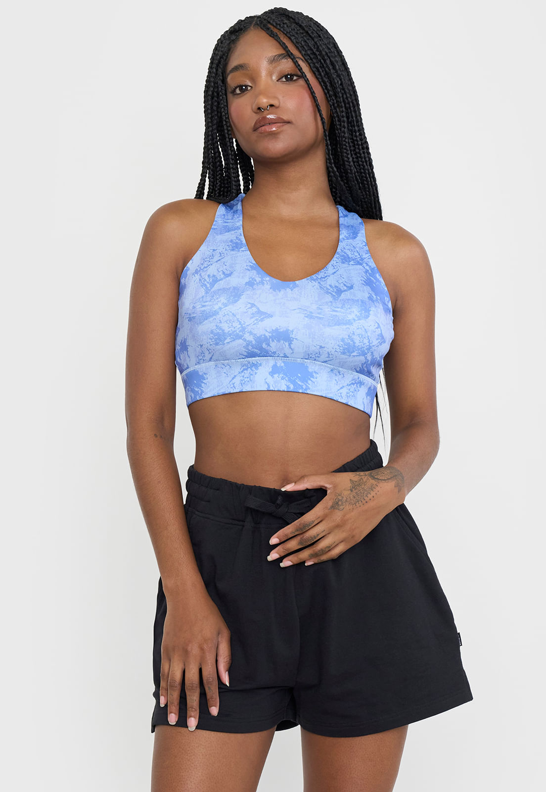 Peto Mujer Deportivo Cruzado Celeste