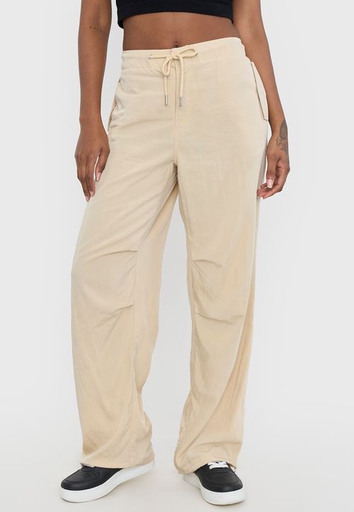 Pantalón Mujer Parachute Beige