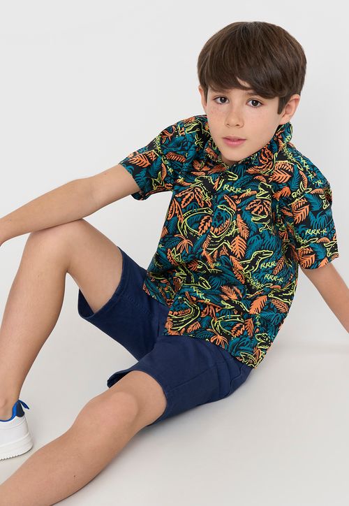 Camisa Niño Kids Fullprint Negro