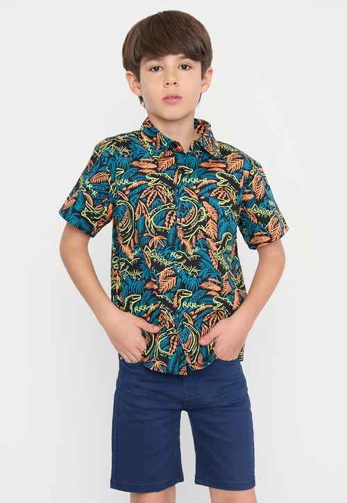 Camisa Niño Kids Fullprint Negro