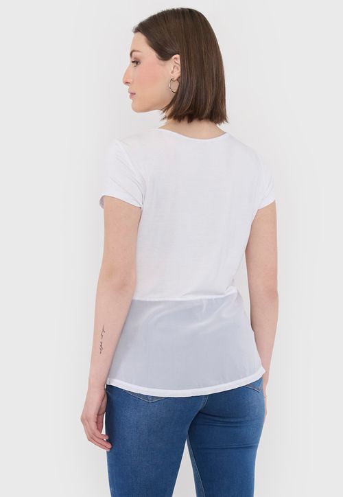 Polera Mujer Viscosa Blanco Beautiful