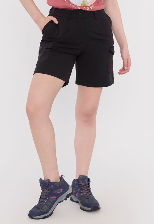Short Outdoor Mujer Cargo Negro