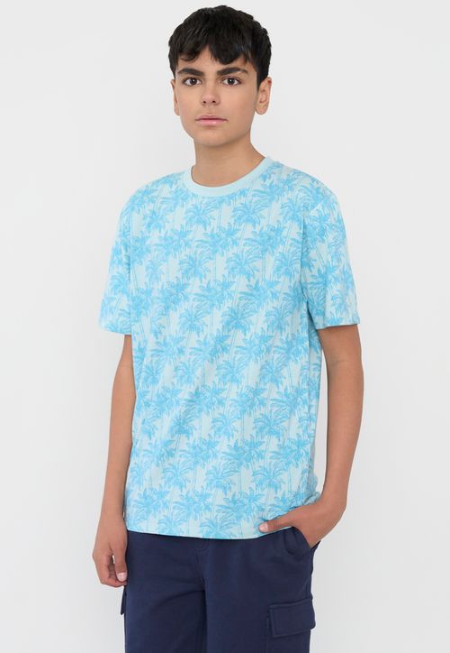 Polera Niño Teen MC Full Aqua