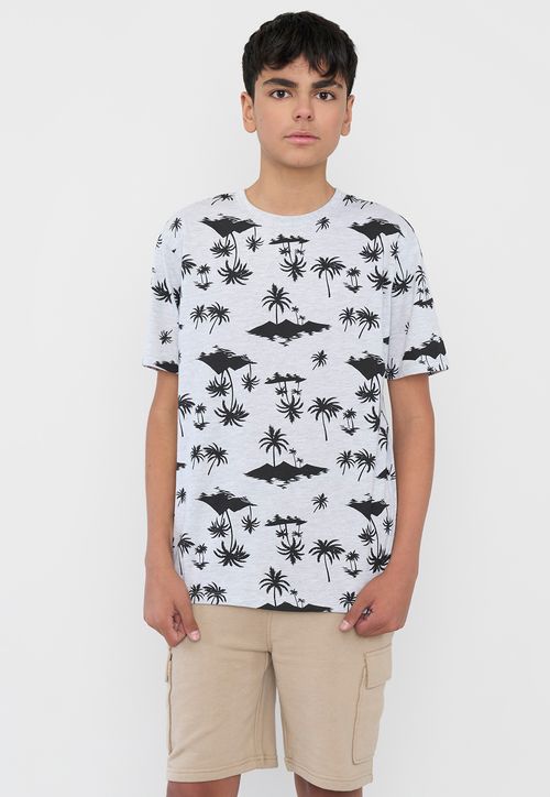 Polera Niño Teen MC Full Gris
