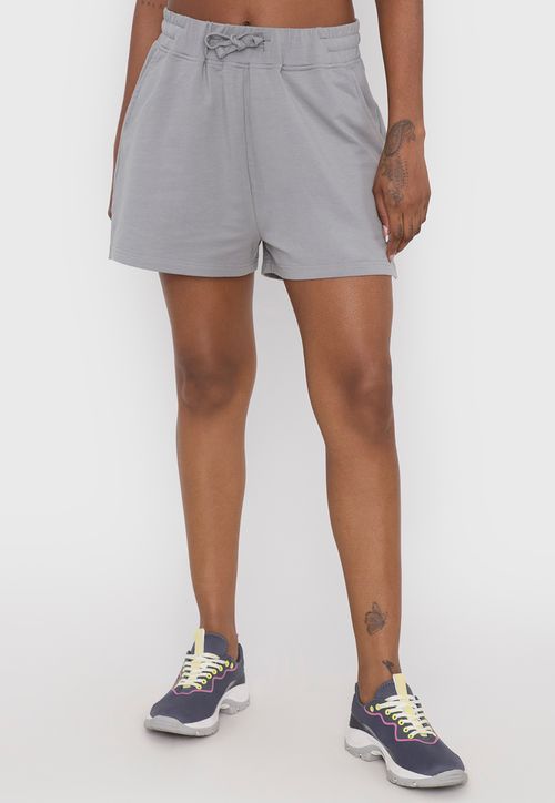 Short Mujer Deportivo Buzo Color Gris