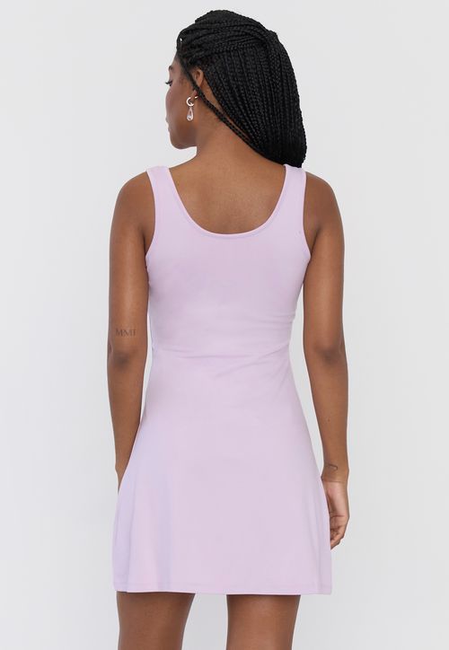 Vestido Mujer Corto Pabilo Ancho Lila