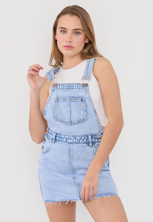Jardinera Mujer Falda Mujer Azul Claro