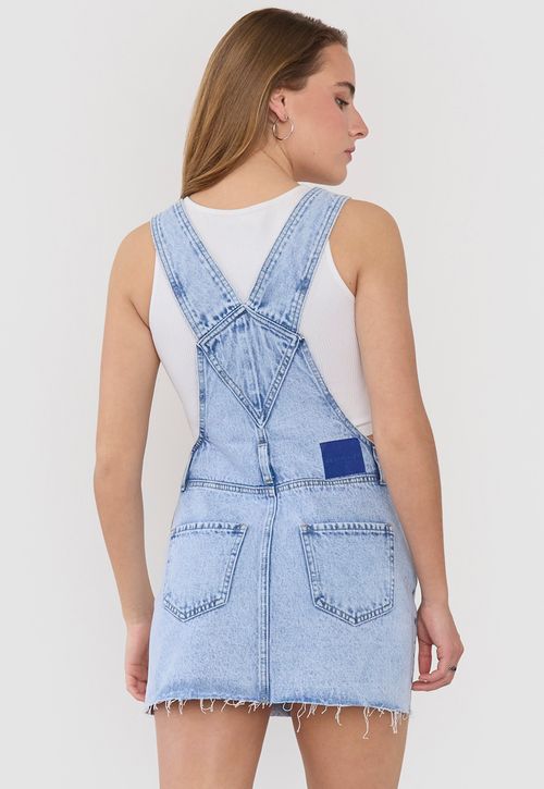 Jardinera Mujer Falda Mujer Azul Claro