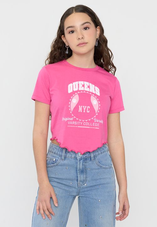 Polera Niña Teen MC Fun Roulette Fucsia