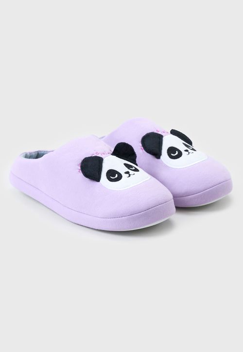 Pantufla Mujer Caras Koala Perla