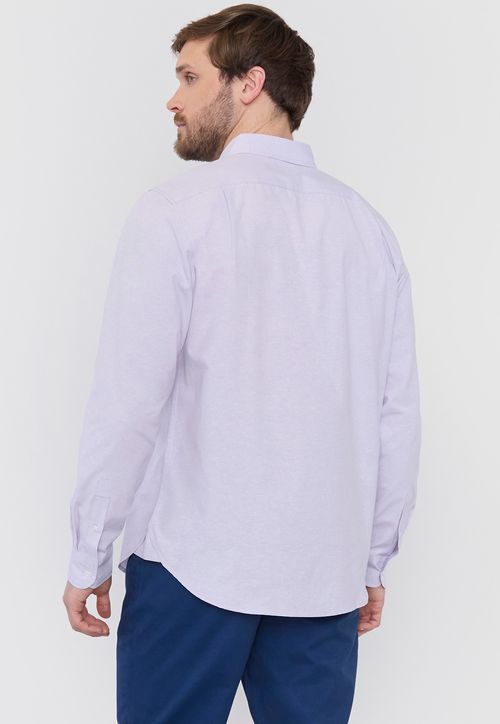 Camisa Hombre Lila Oxford