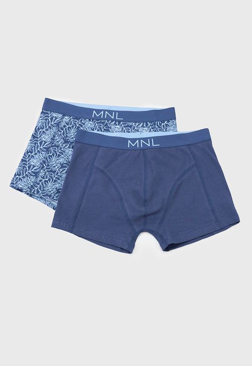 Bóxer Hombre Bipack Mix Print Celeste/Azul