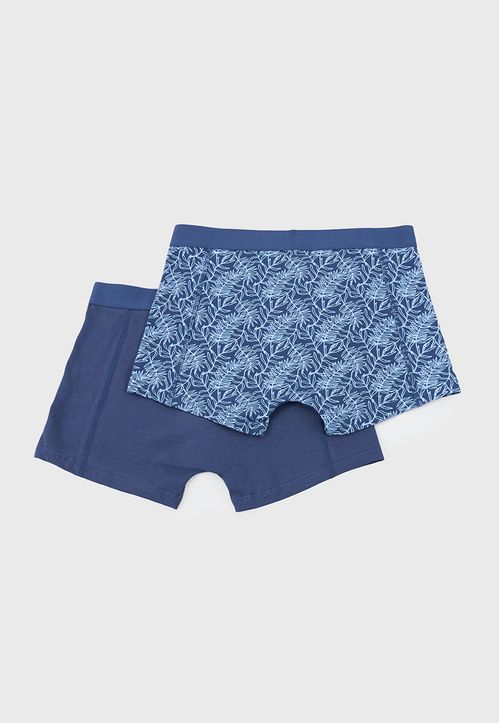 Bóxer Hombre Bipack Mix Print Celeste/Azul