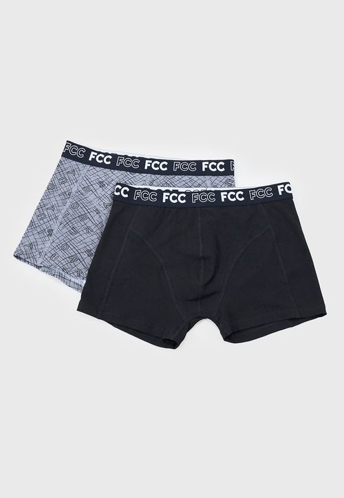 Bóxer Hombre Bipack Print Mix Negro/Gris