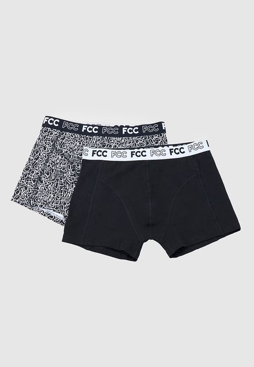 Bóxer Hombre Bipack Mix Print Negro/Blanco