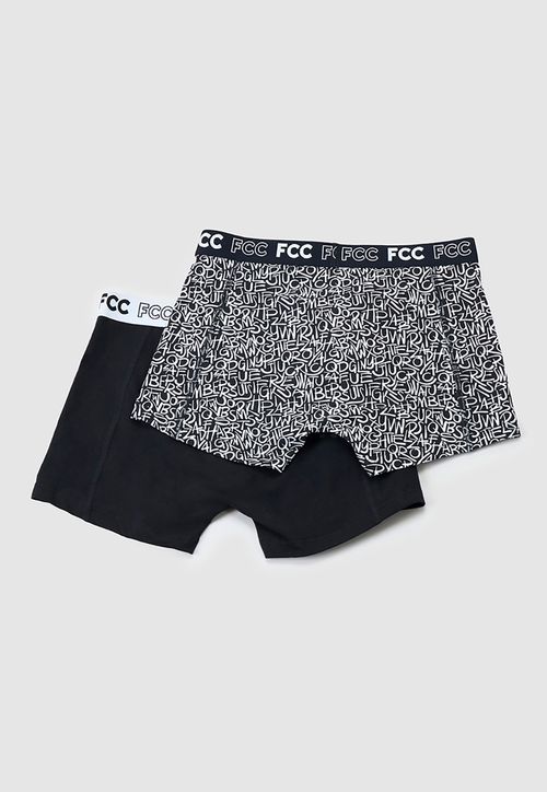 Bóxer Hombre Bipack Mix Print Negro/Blanco