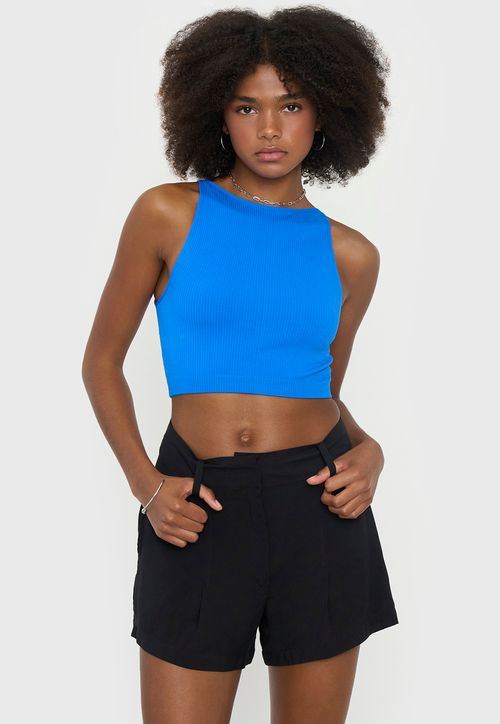 Peto Mujer Seamless Halter Azul