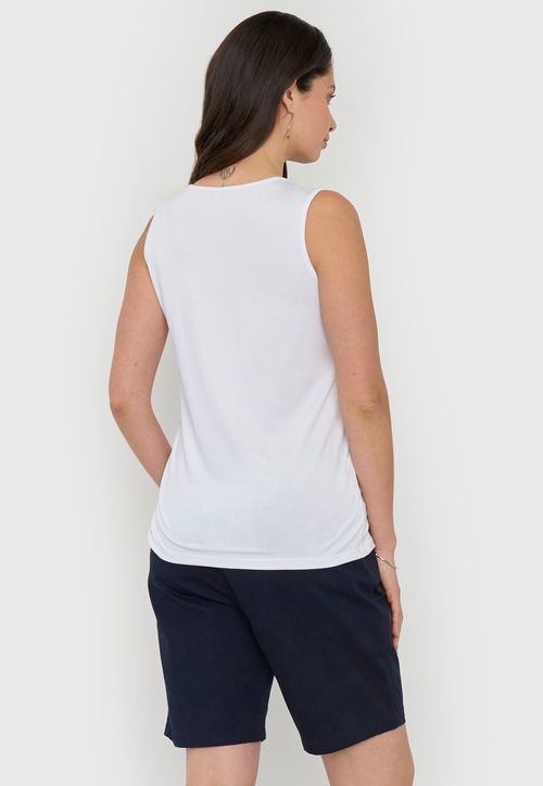 Polera Mujer Polyspandex Básico Beige