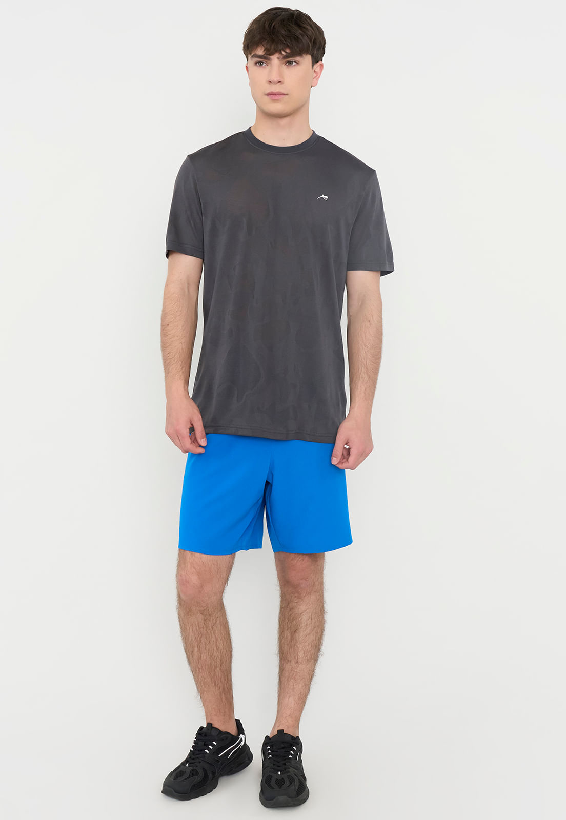 Short Hombre Deportivo Textura Azul